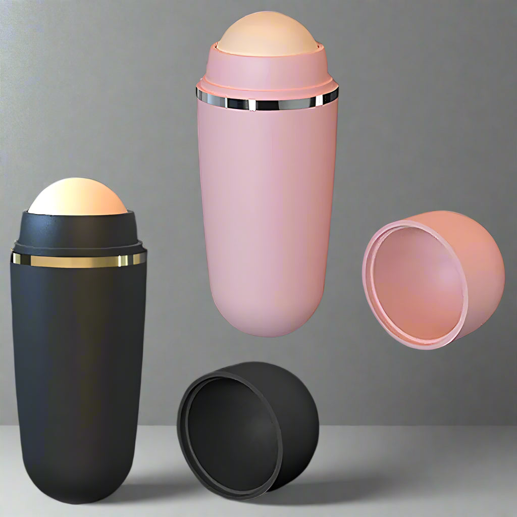 Face Oil Absorbent Volcanic Roller Portable Reusable Oil Control on the Go Instant Results Remove Excess Shine for Oily Skin